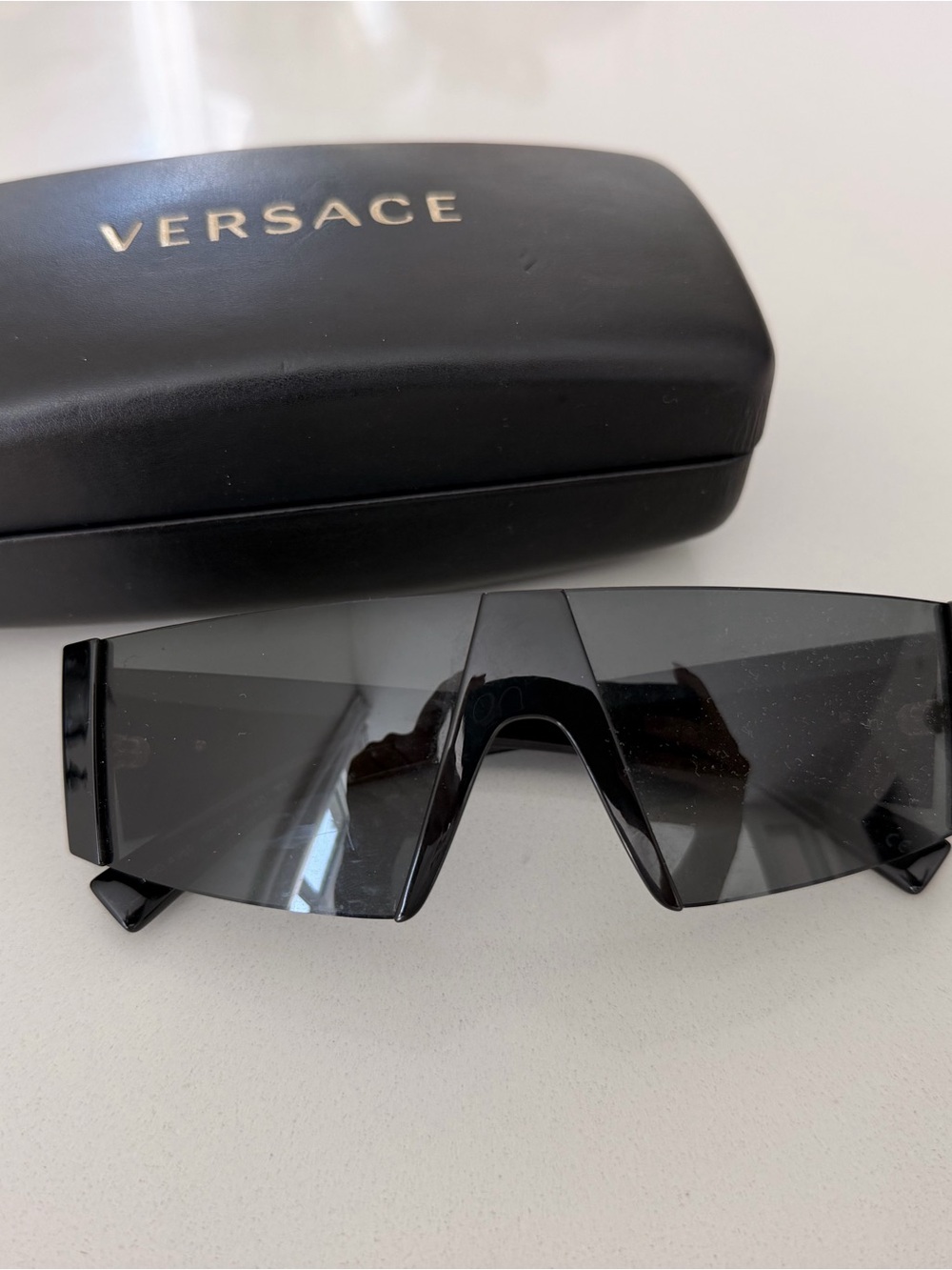 Versace Black Shield Sunglasses